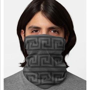 Labyrinth Black Gray Face Wrap Mask Cover Gaiter